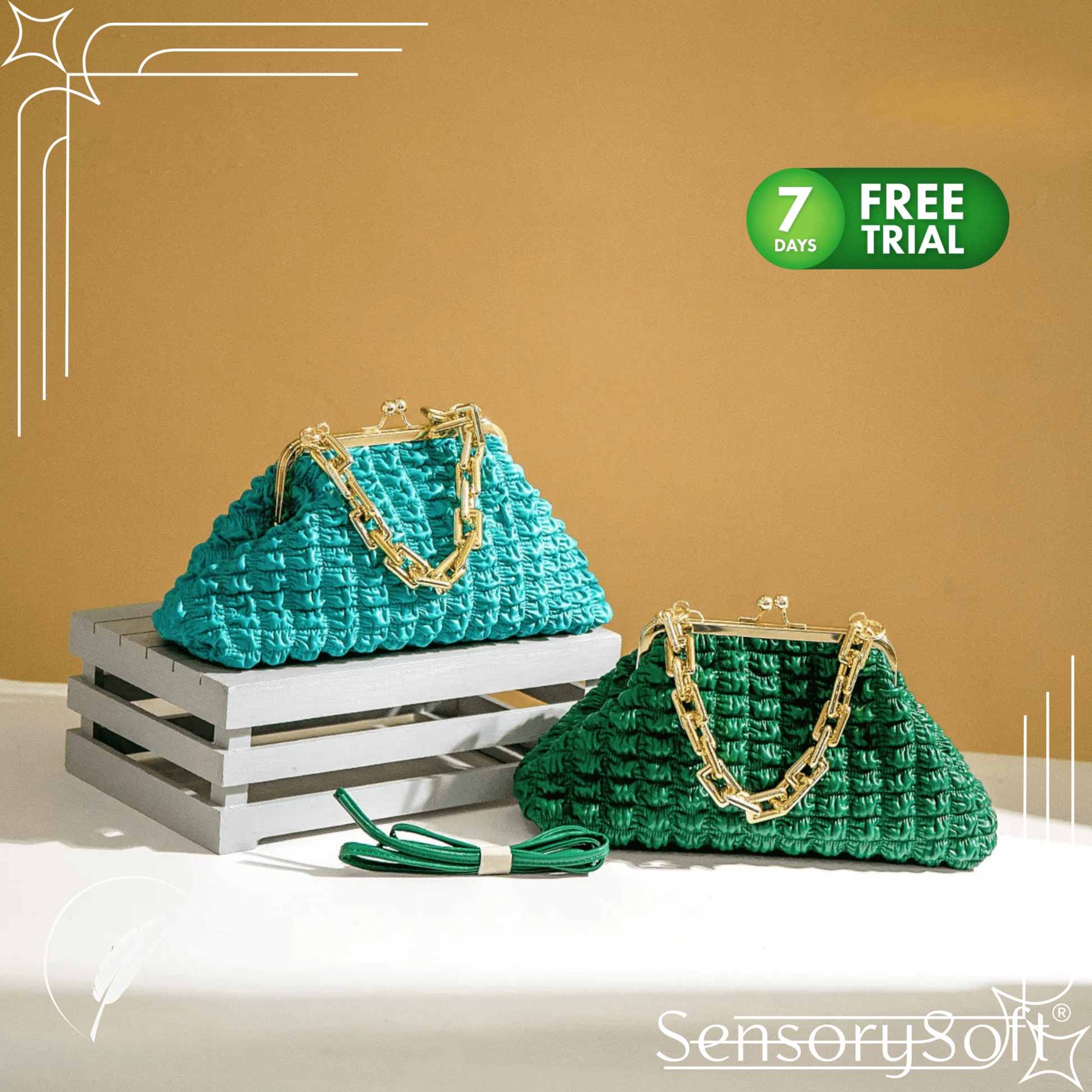 Ladies Pleated Handbags - SensorySoftShop