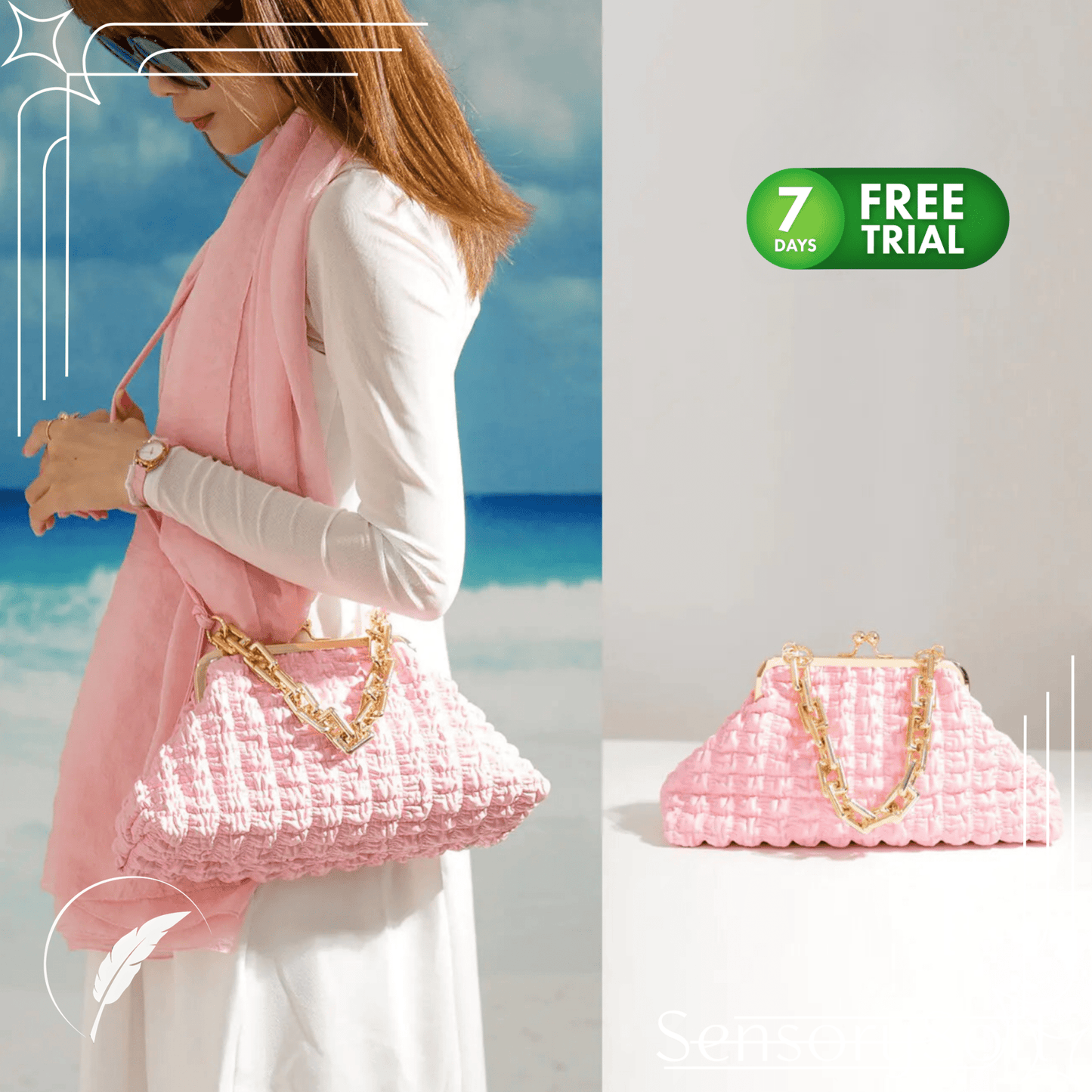 Ladies Pleated Handbags - SensorySoftShop