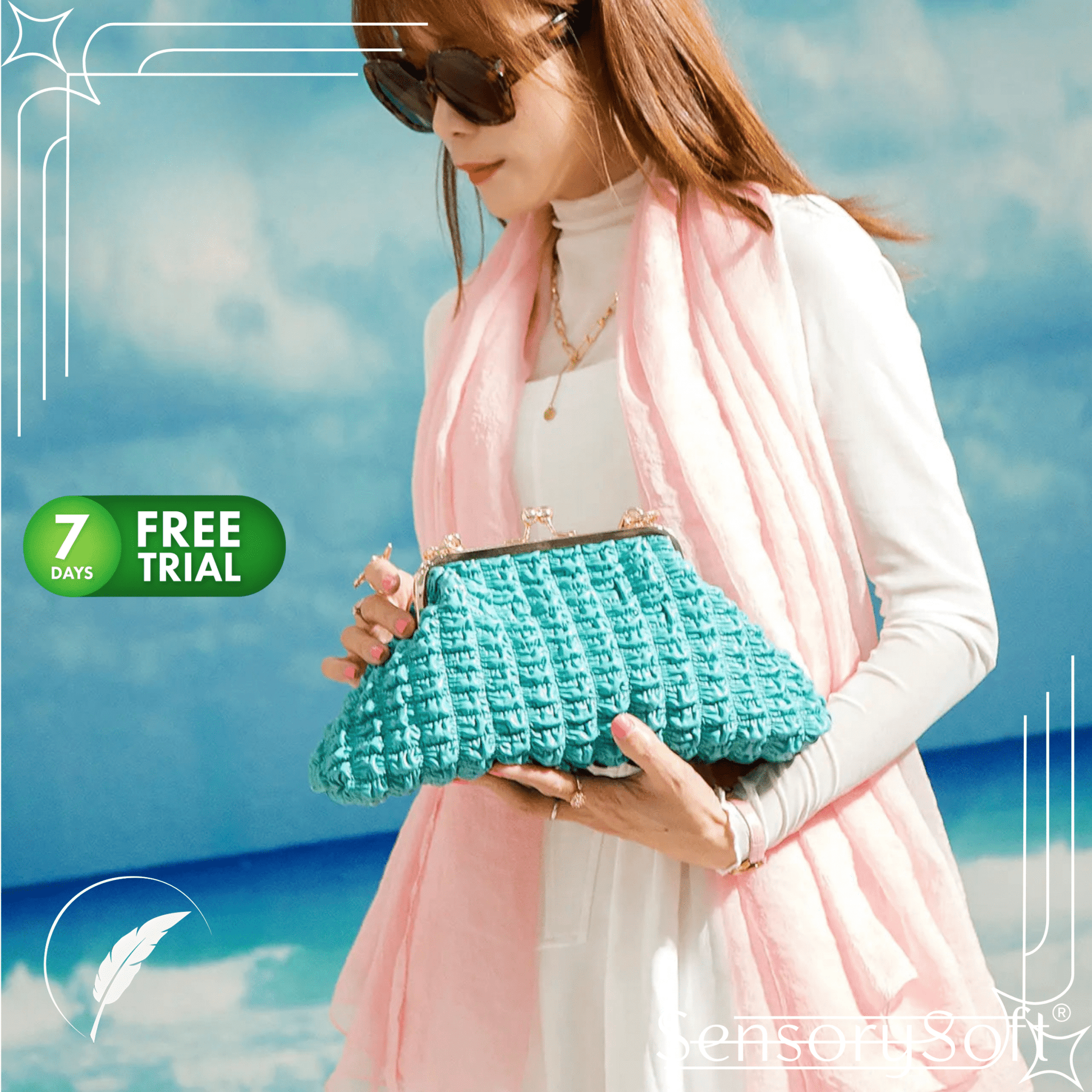 Ladies Pleated Handbags - SensorySoftShop