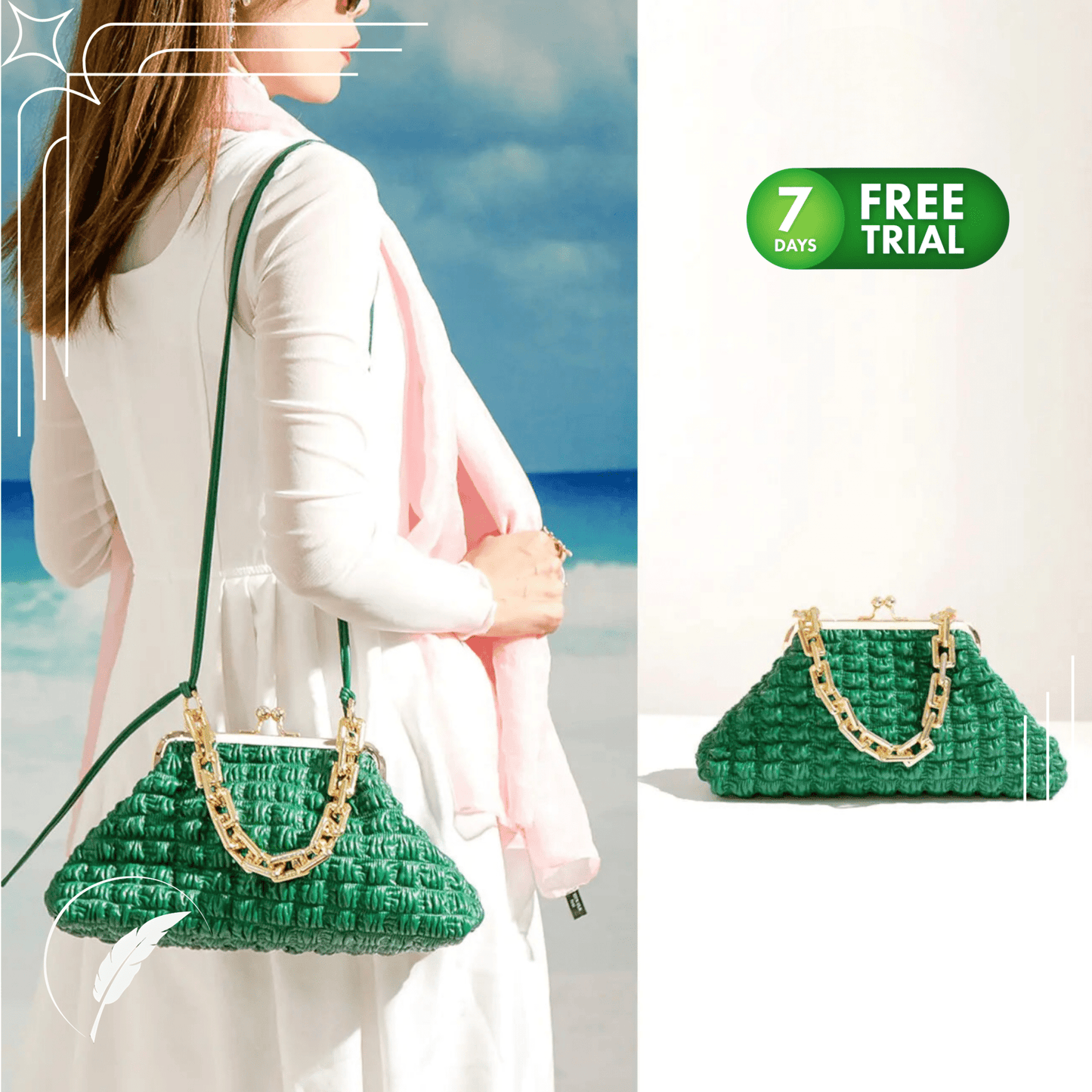 Ladies Pleated Handbags - SensorySoftShop