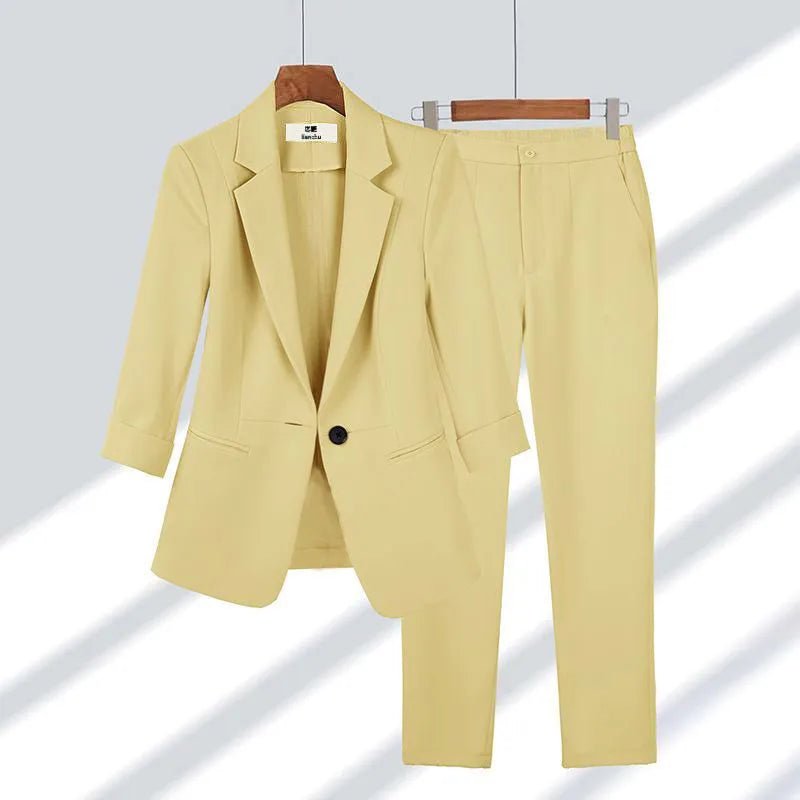 Ladies Stylish Solid Color Two Piece Suit - SensorySoft