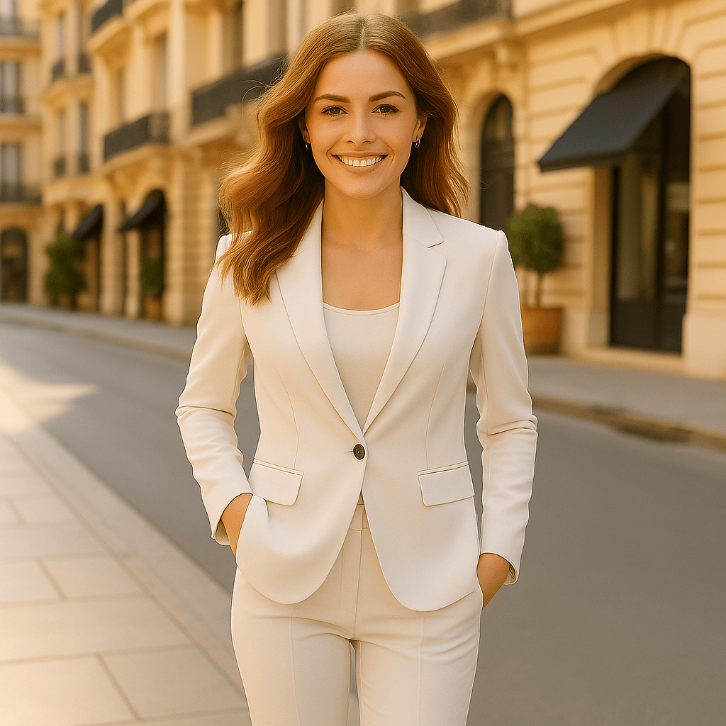 Ladies Stylish Solid Color Two Piece Suit - SensorySoft