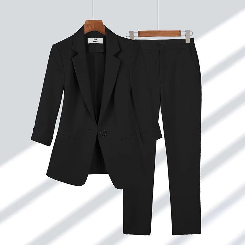 Ladies Stylish Solid Color Two Piece Suit - SensorySoft
