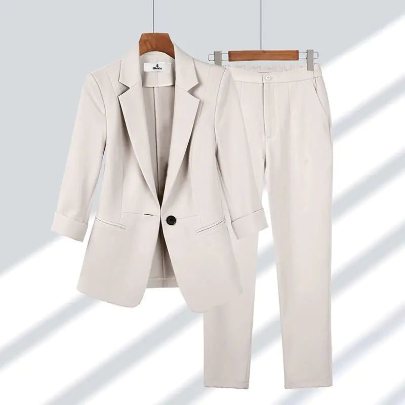 Ladies Stylish Solid Color Two Piece Suit - SensorySoft