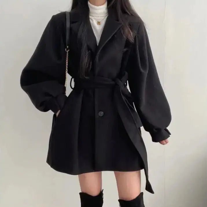 Ladies Winter Thickened Wool Coat - SensorySoft