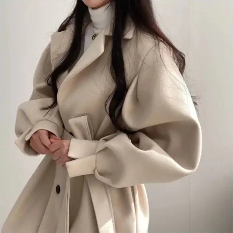 Ladies Winter Thickened Wool Coat - SensorySoft