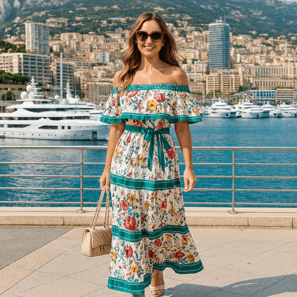 Lamu Dress - Stylish Floral Backless Maxi Dress - SensorySoftShop