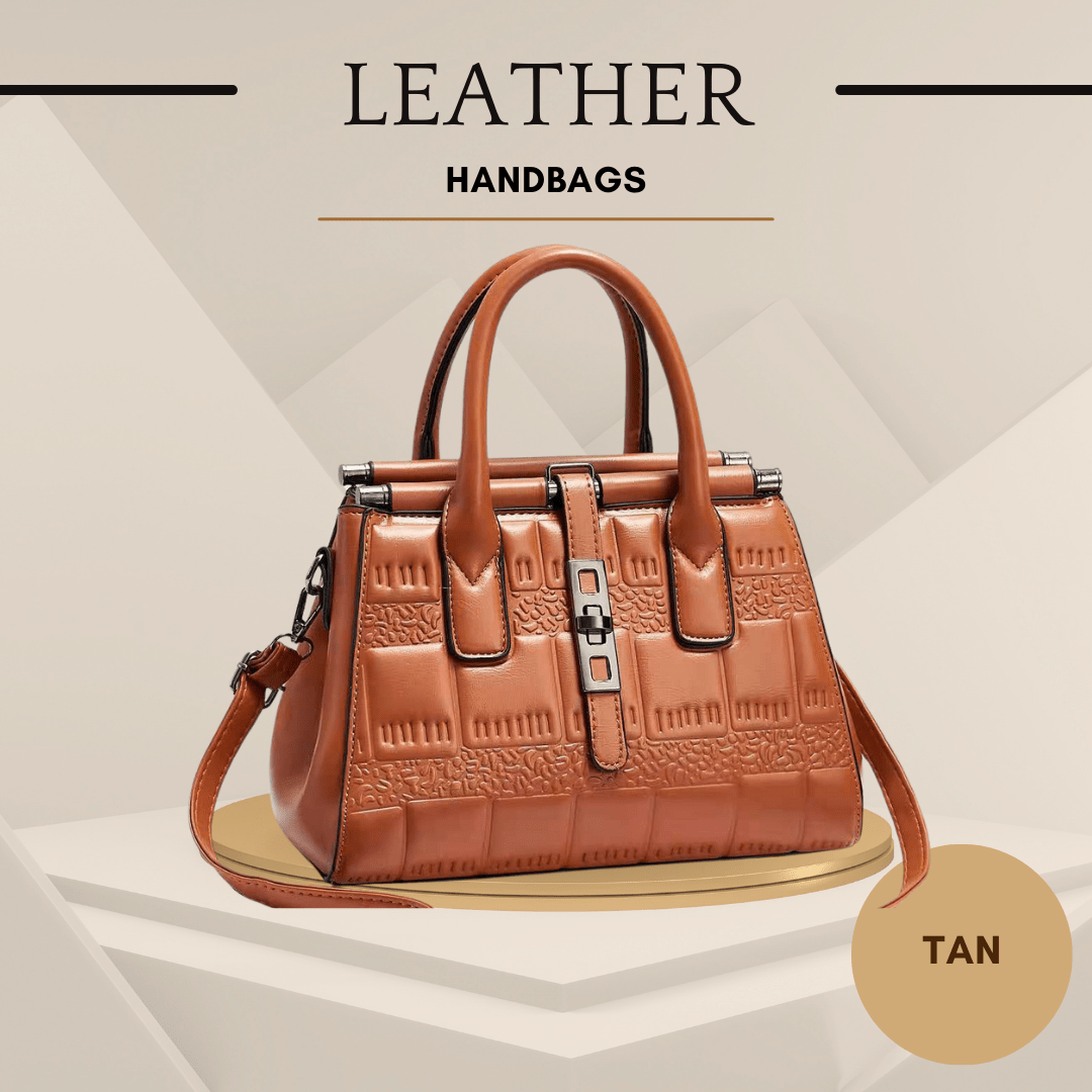 Leather Embossed Finish - Classic Business Handbags - SensorySoft