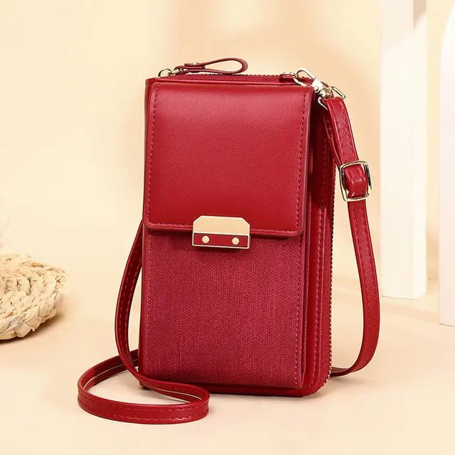 Leather Ladies Wallet Crossbody Bag - SensorySoftShop