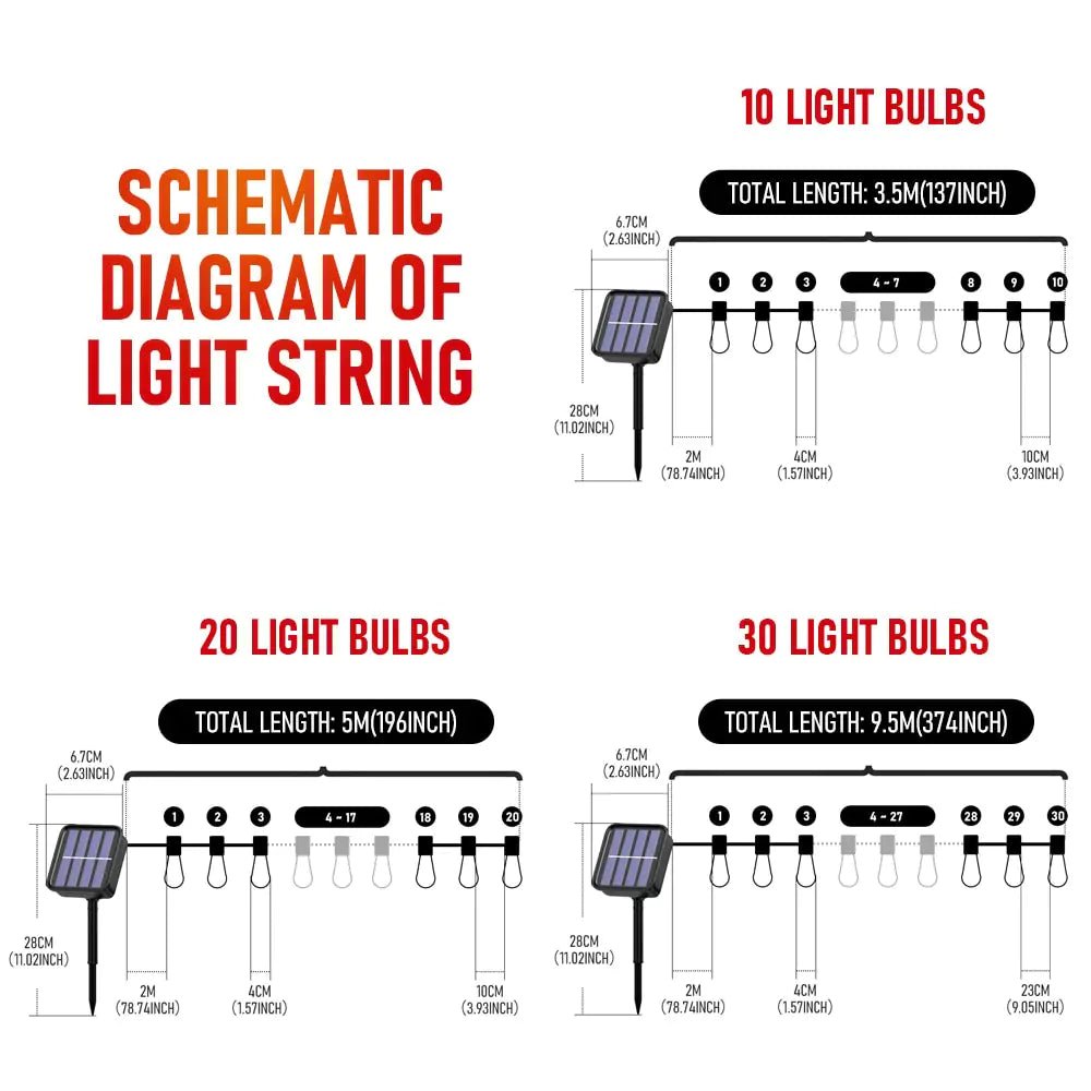 LED Solar Christmas Lights - SensorySoftShop