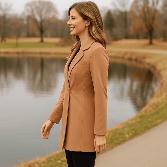 Long Sleeve Lapel Suit for Professional Attire - SensorySoft