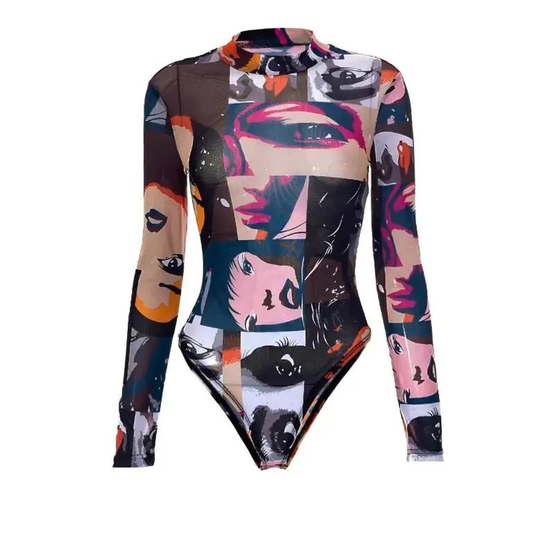 Long Sleeve Mesh Bodysuit - SensorySoft