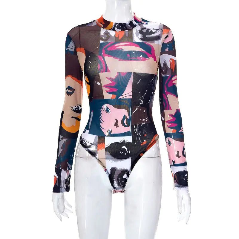 Long Sleeve Mesh Bodysuit - SensorySoft