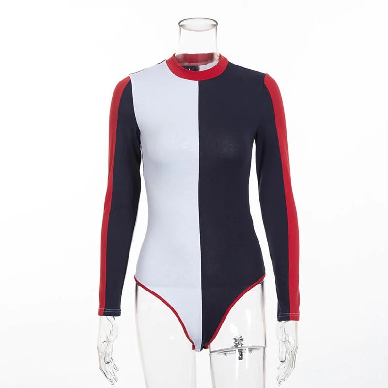 Long Sleeve Patchwork Bodysuit - SensorySoft