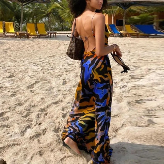 Low Cut Back Dress with Tie - SensorySoft