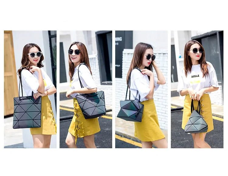 Luminous Geometric Ladies Tote Handbag - SensorySoftShop
