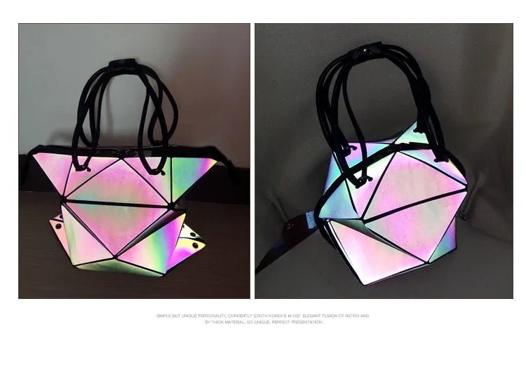 Luminous Geometric Ladies Tote Handbag - SensorySoftShop