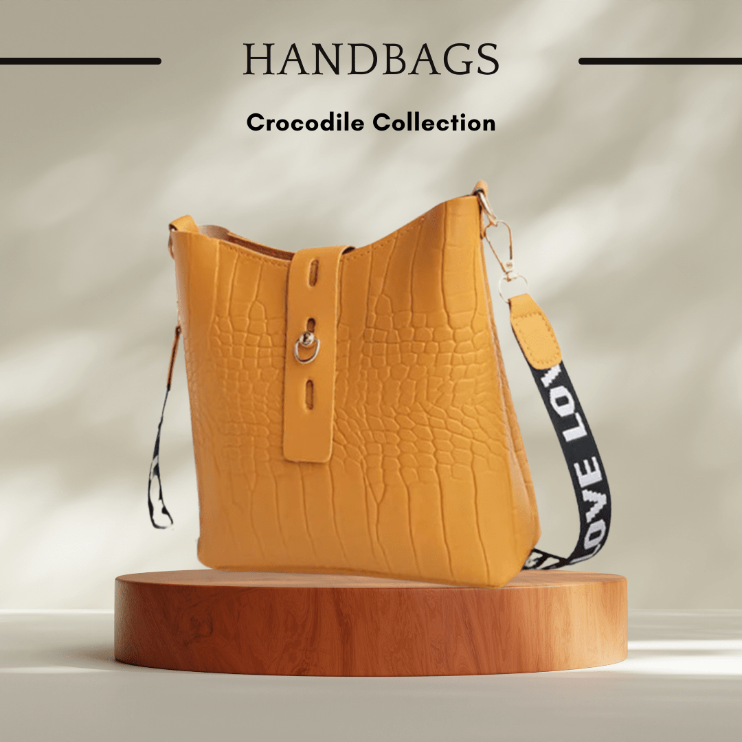 Luxury Crocodile Leather Crossbody Bag - SensorySoft