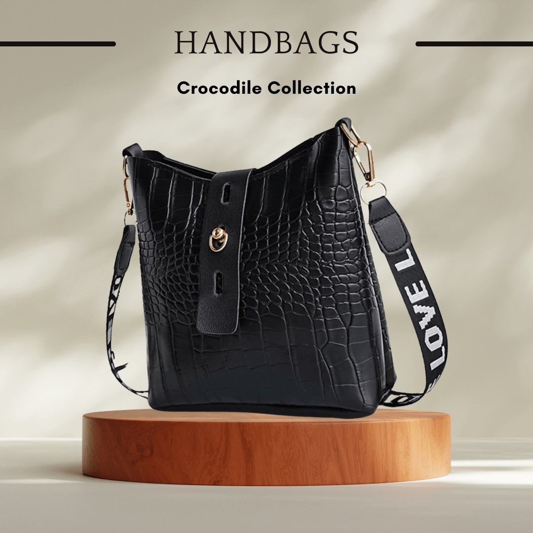 Luxury Crocodile Leather Crossbody Bag - SensorySoft