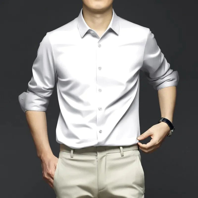 Luxury Ice Silk Shirts - Business and Stylish - SensorySoft