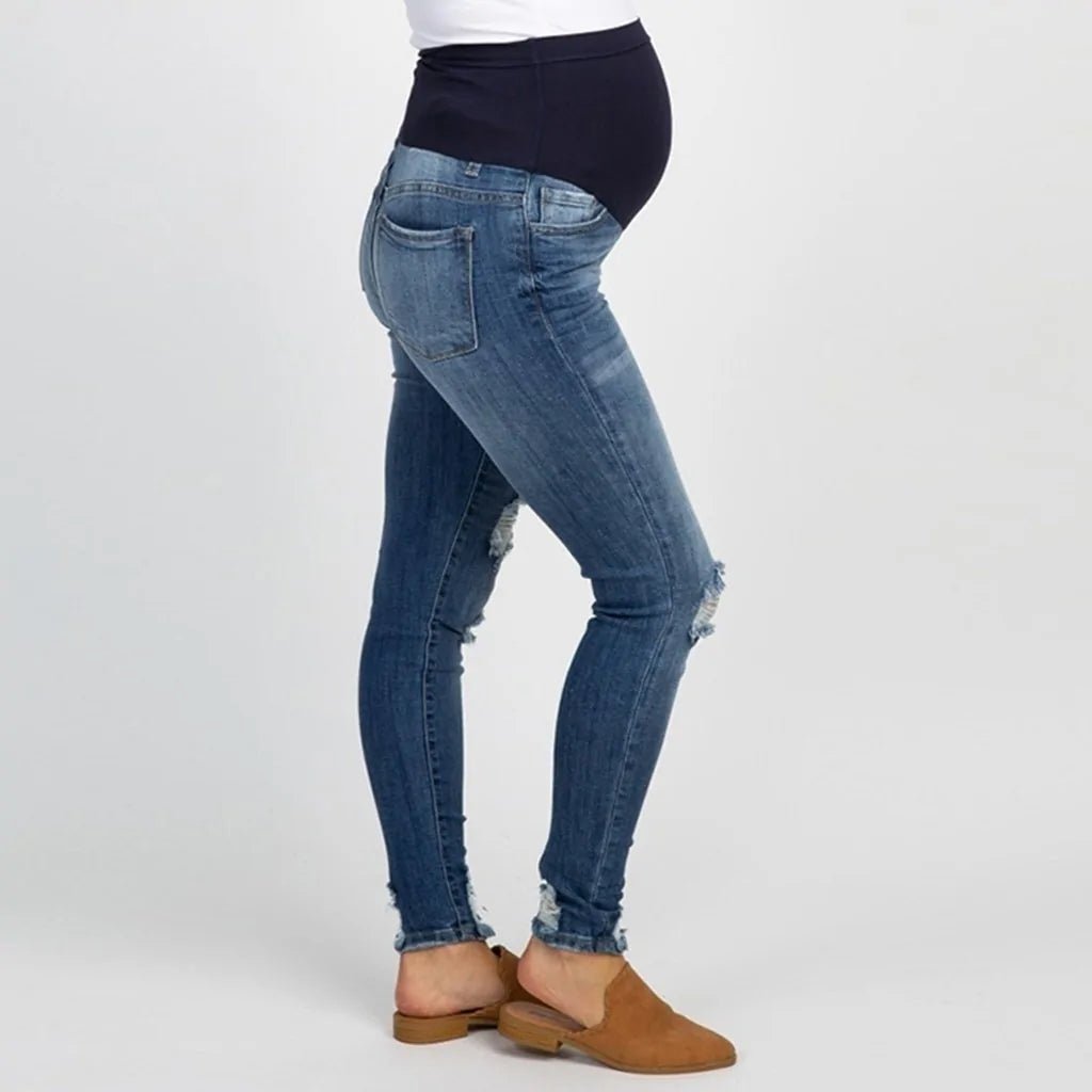 Maternity Ripped Jeans - Comfort for Mom's - SensorySoft