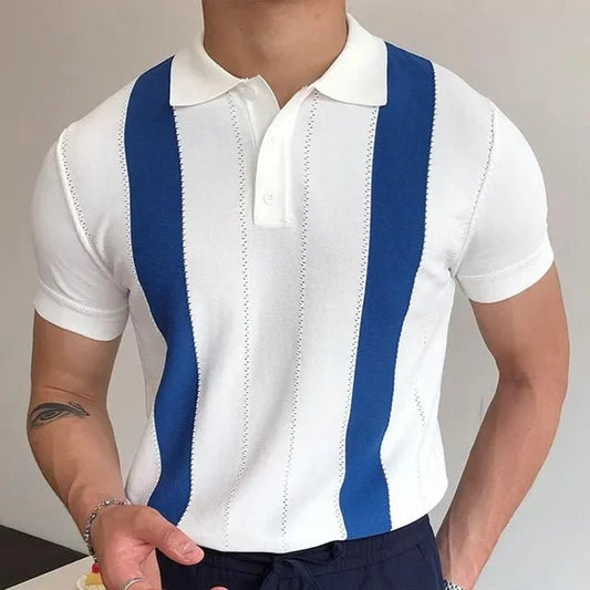 Men Short - sleeved Knitted Polo - SensorySoft