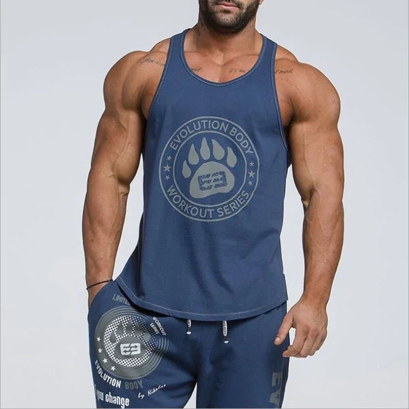 Men's Bodybuilding Stringer Tank Tops: Fitness Singlets - SensorySoft