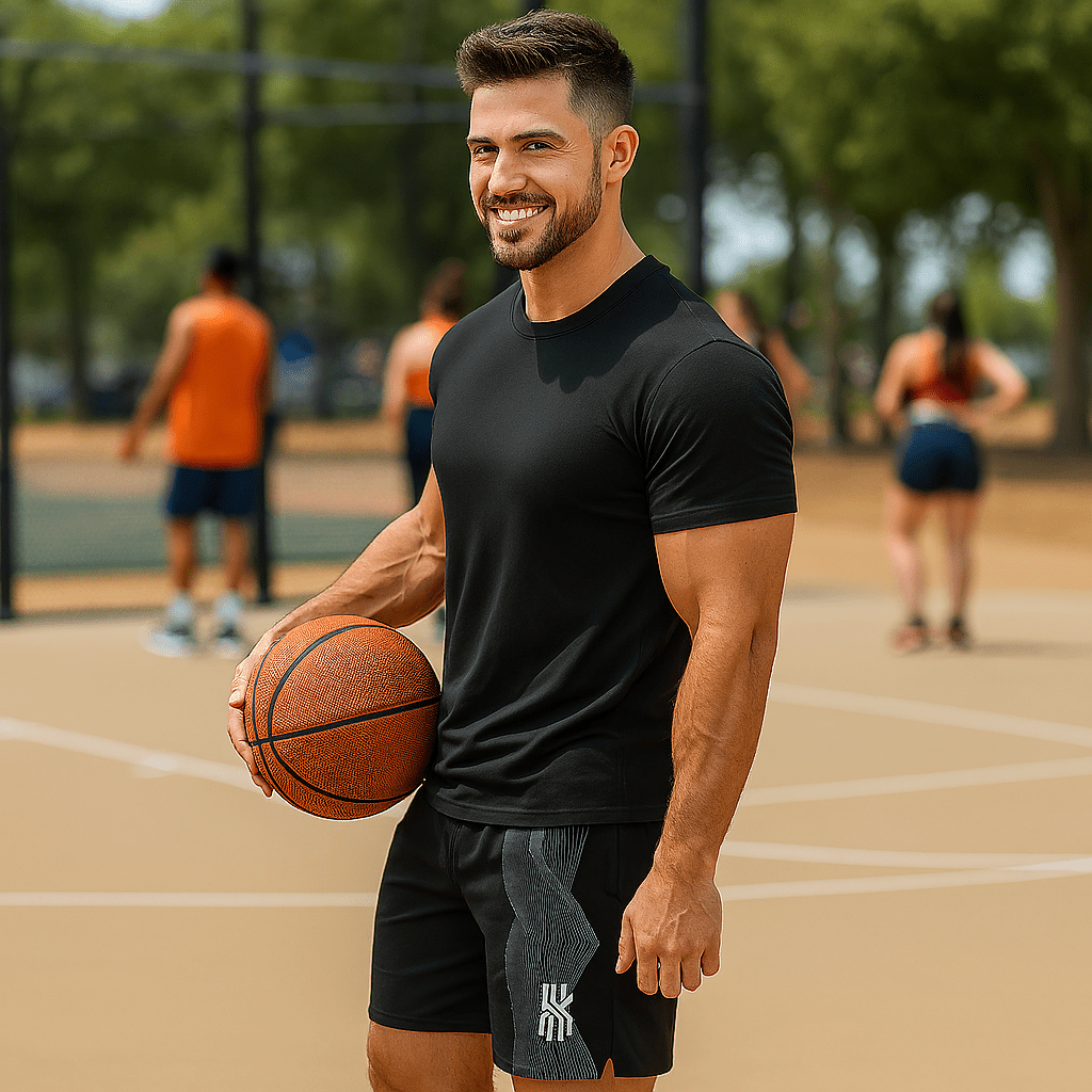 Men's Breathable Basketball Shorts for Outdoor Fitness - SensorySoft