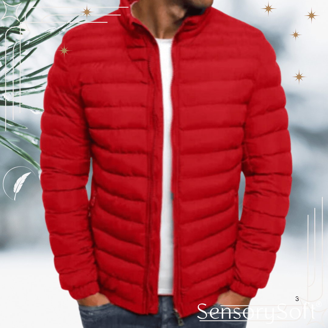 Men's Coldproof Cotton Padded Jacket – Outdoor Zipper Coat - SensorySoft