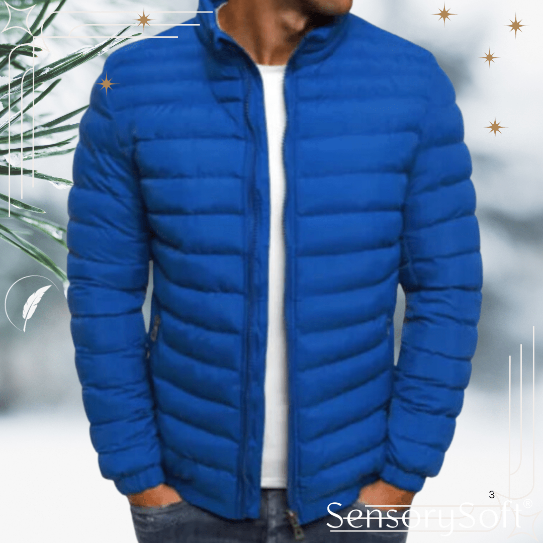 Men's Coldproof Cotton Padded Jacket – Outdoor Zipper Coat - SensorySoft