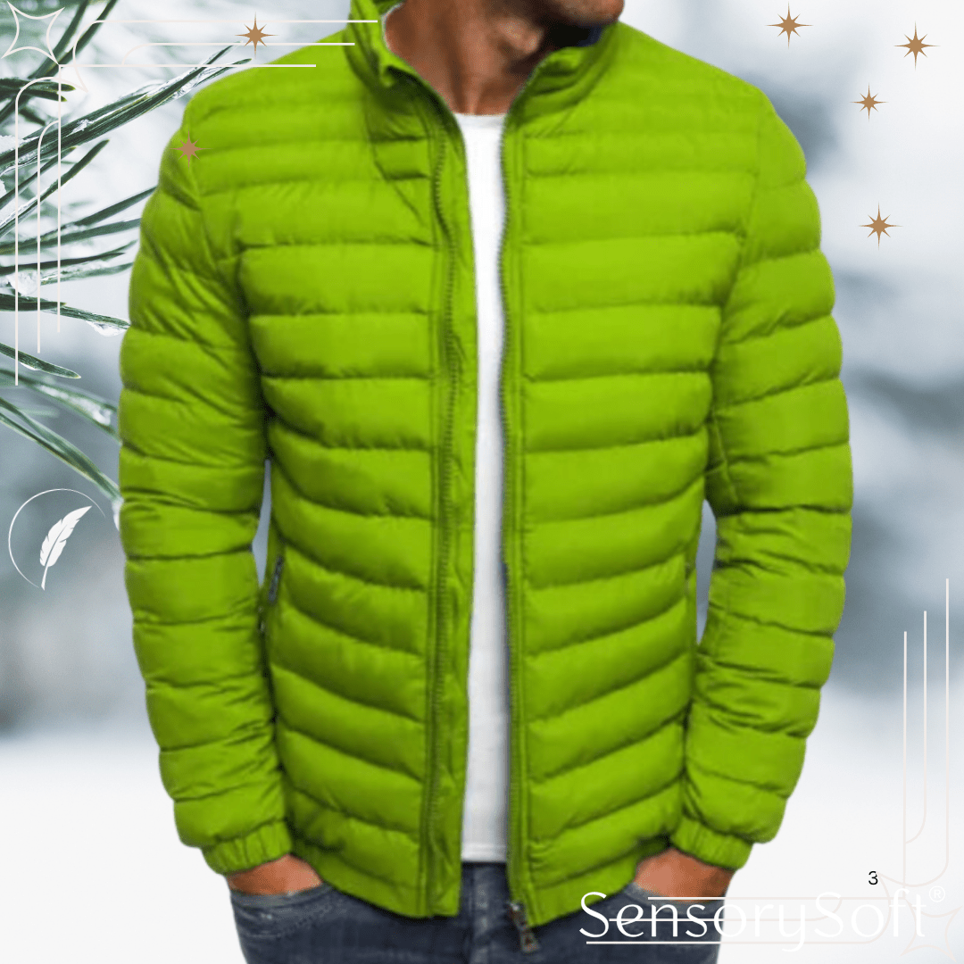 Men's Coldproof Cotton Padded Jacket – Outdoor Zipper Coat - SensorySoft