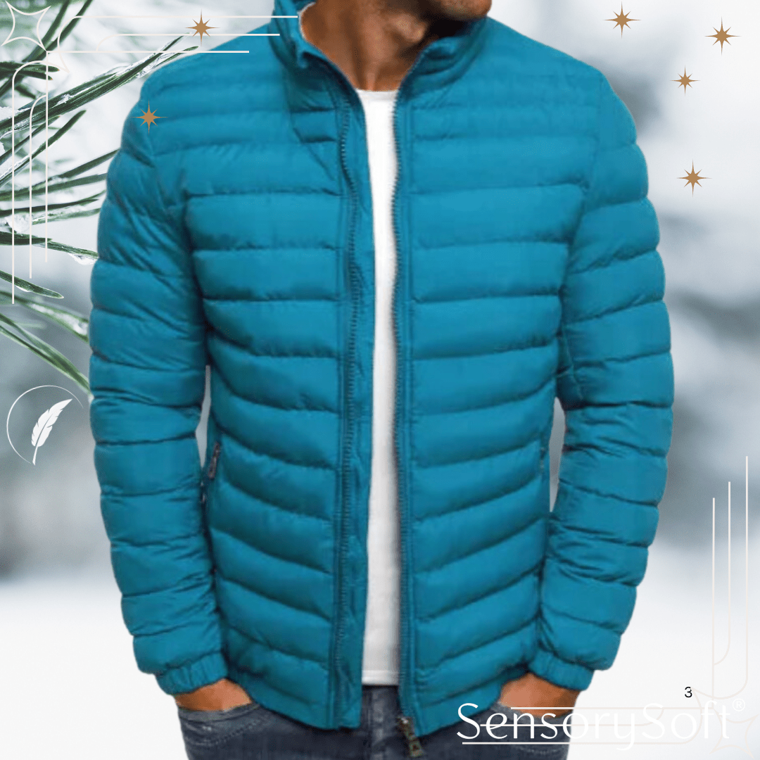 Men's Coldproof Cotton Padded Jacket – Outdoor Zipper Coat - SensorySoft