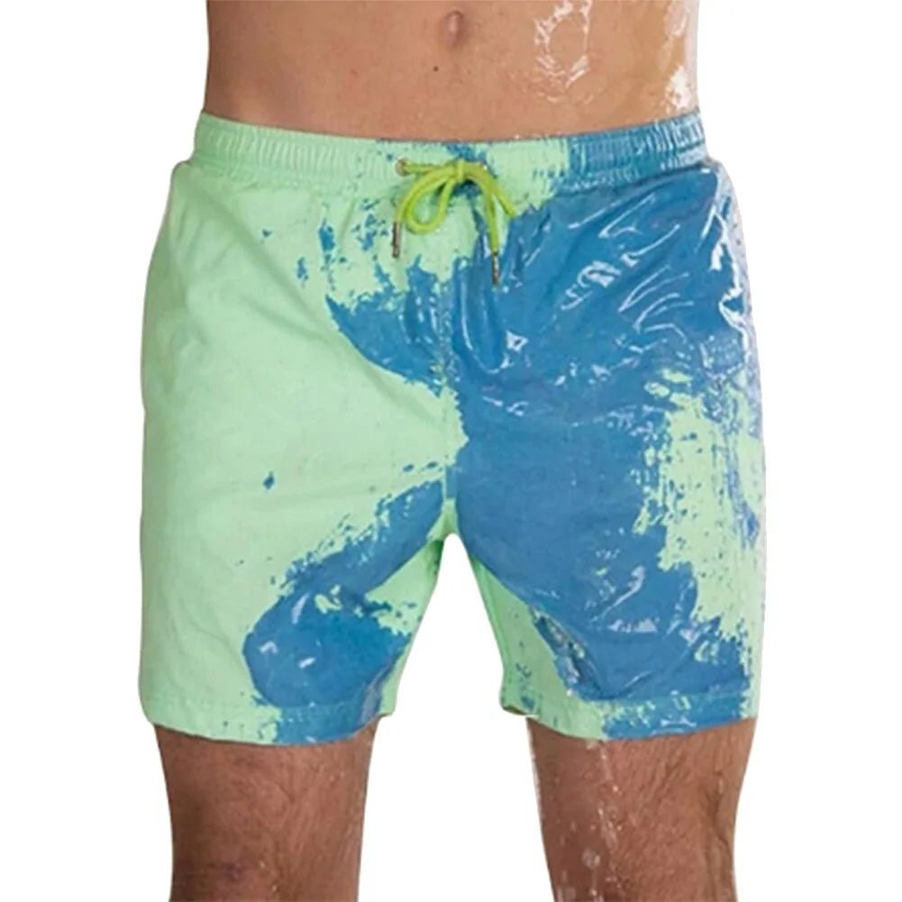 Men's Color - Changing Beach Shorts - Quick Dry Swim Trunks - SensorySoft