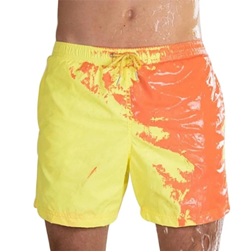 Men's Color - Changing Beach Shorts - Quick Dry Swim Trunks - SensorySoft