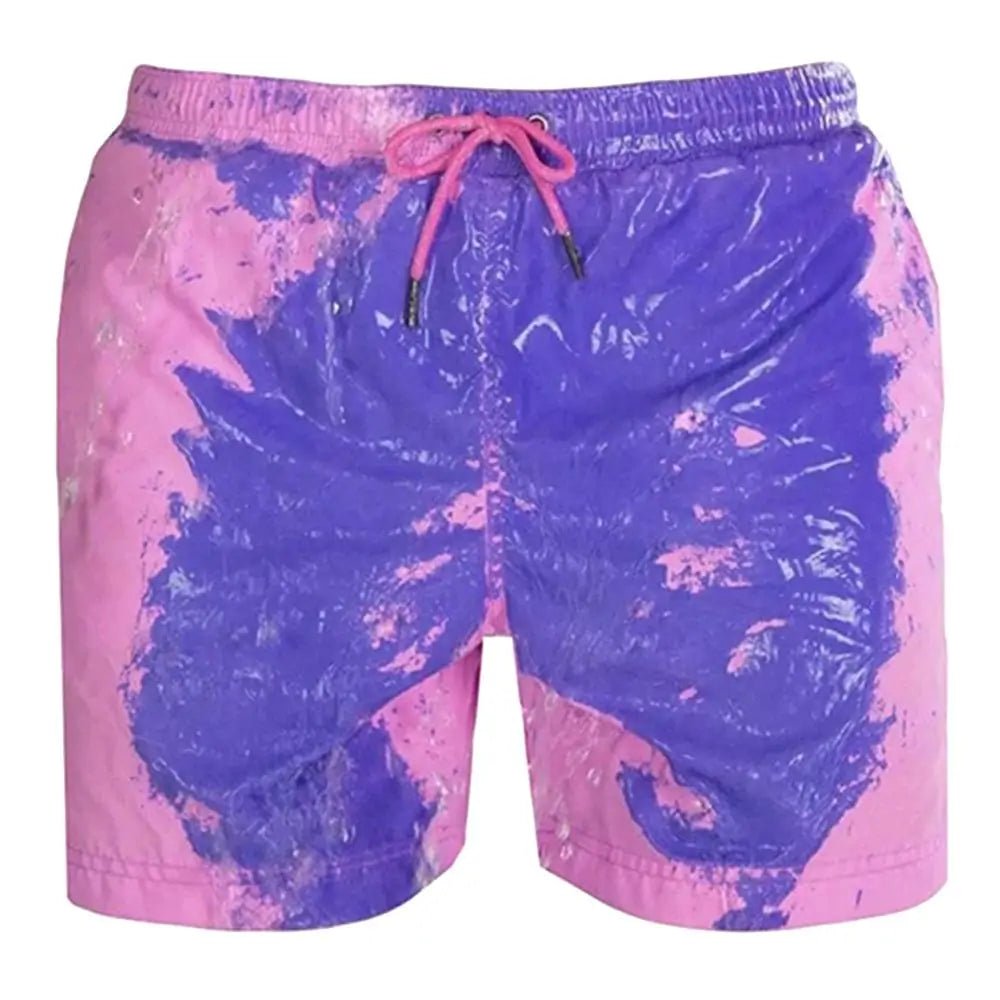Men's Color - Changing Beach Shorts - Quick Dry Swim Trunks - SensorySoft