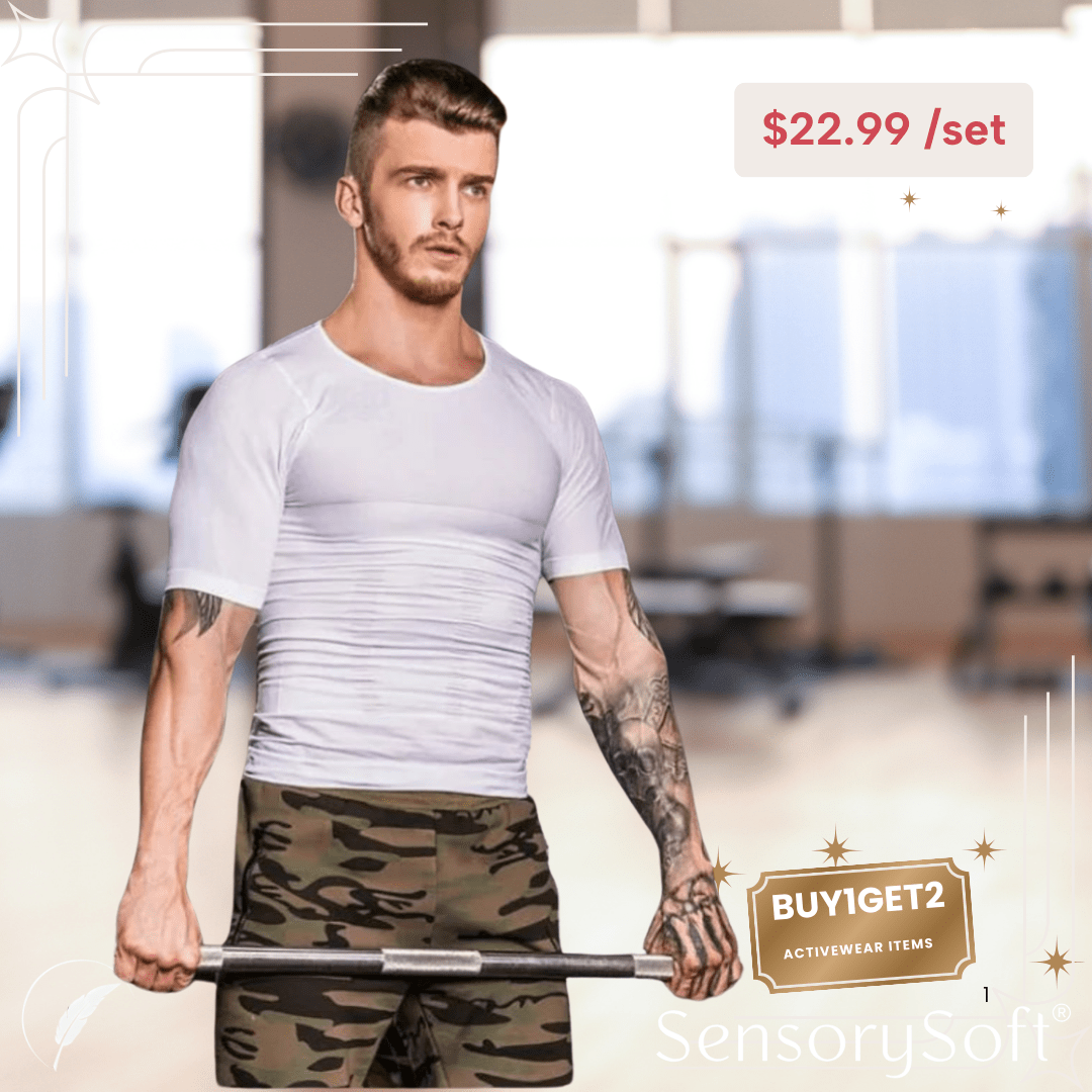 Men's Compression Bodybuilding Shirt - SensorySoftShop