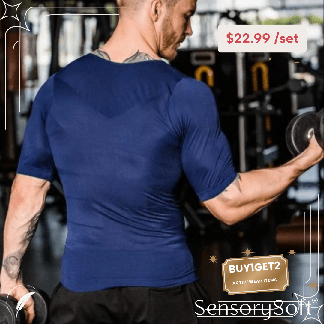 Men's Compression Bodybuilding Shirt - SensorySoftShop