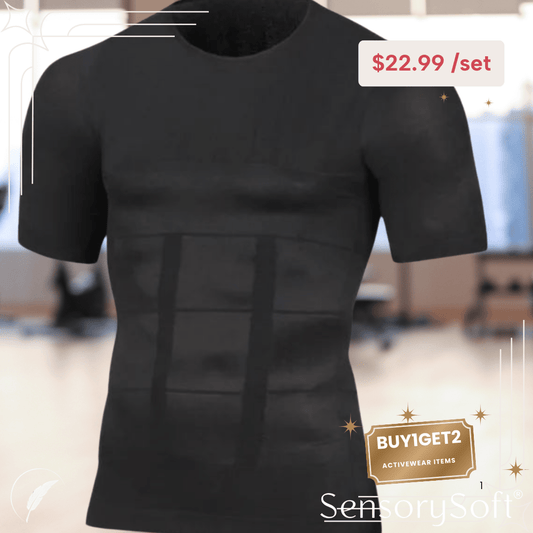 Men's Compression Bodybuilding Shirt - SensorySoftShop
