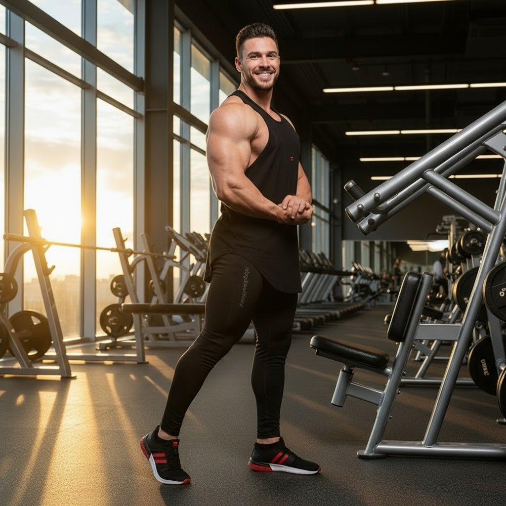 Men's Cotton Muscle Fitness Tank Top - Trendy Design - SensorySoftShop