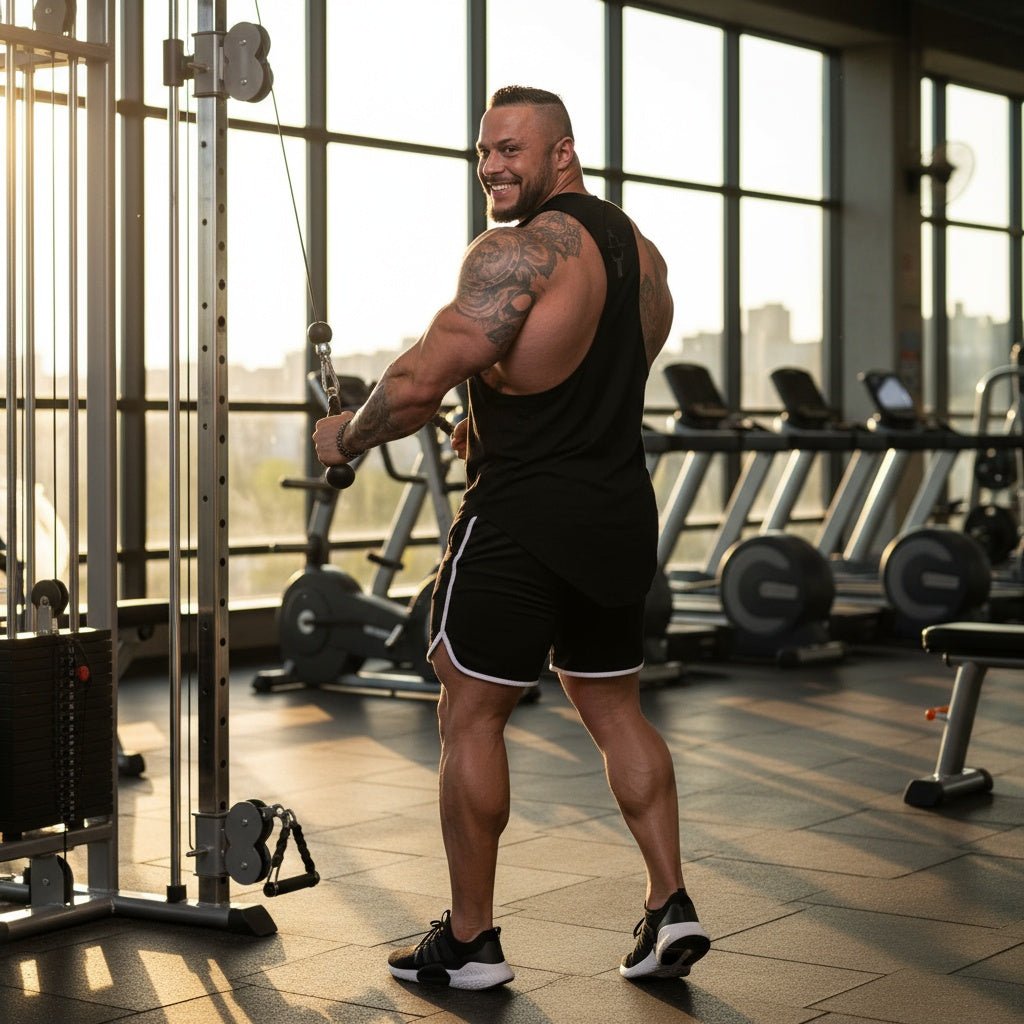 Men's Cotton Muscle Fitness Tank Top - Trendy Design - SensorySoftShop