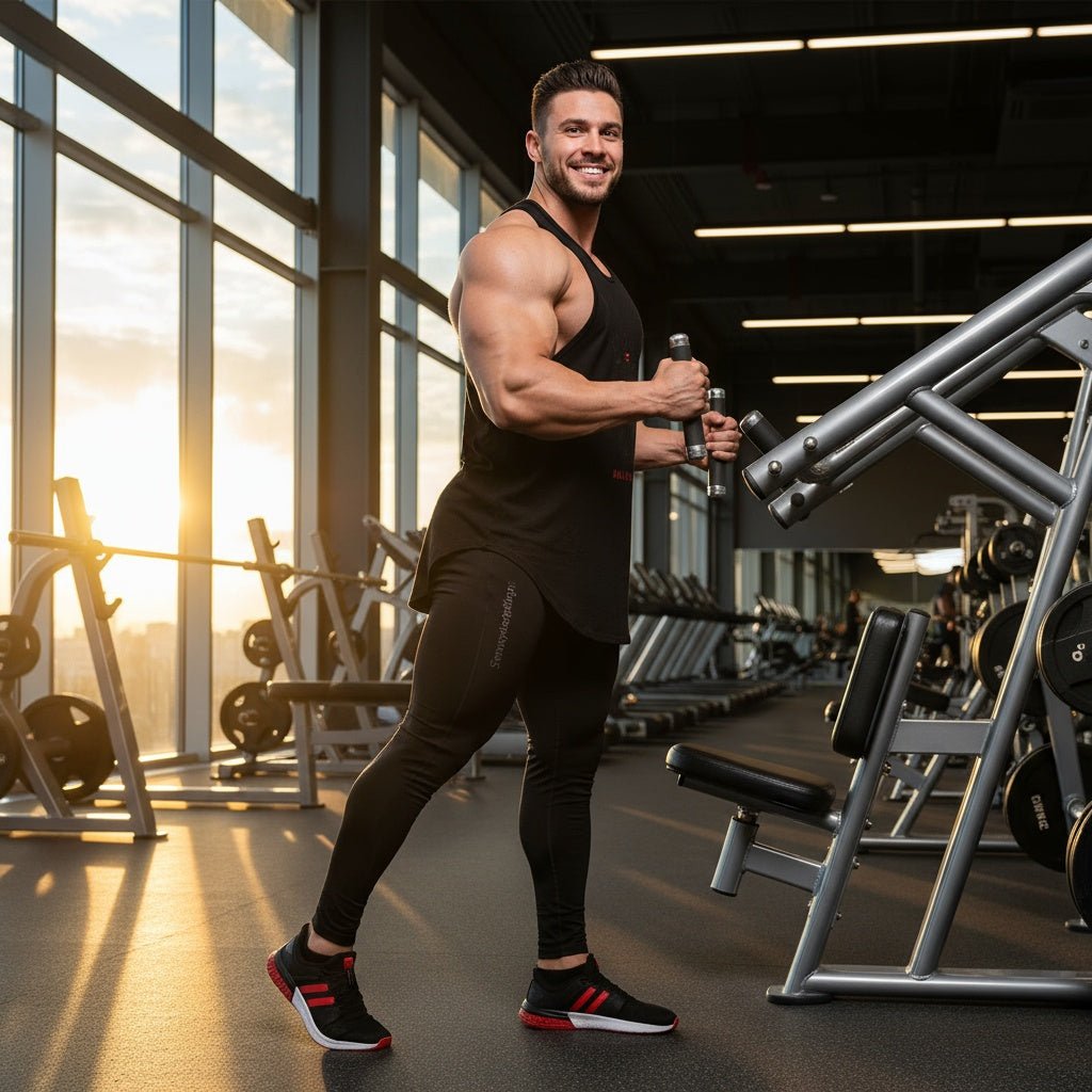 Men's Cotton Muscle Fitness Tank Top - Trendy Design - SensorySoftShop