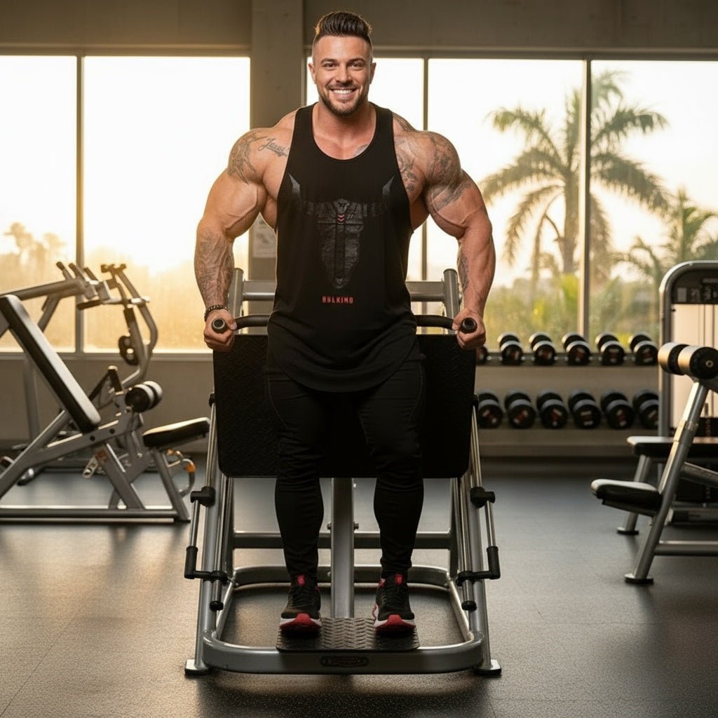 Men's Cotton Muscle Fitness Tank Top - Trendy Design - SensorySoftShop