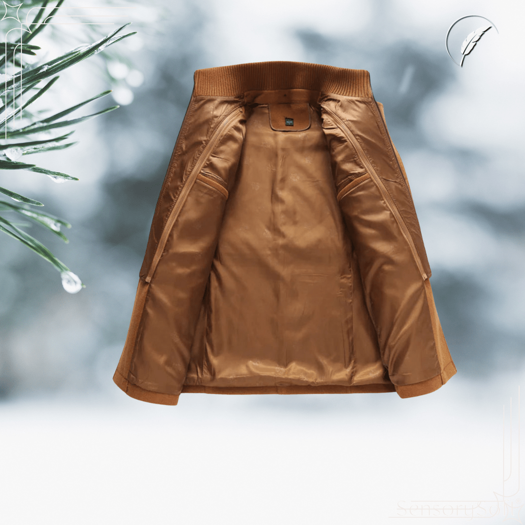 Men’s Double Collar Woolen Coat – Classic Warmth Meets Modern Style - SensorySoft