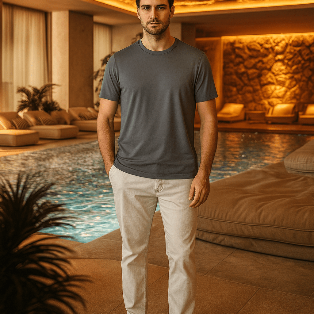 Men's Double - Sided Modal Short Sleeve T-Shirts - SensorySoft