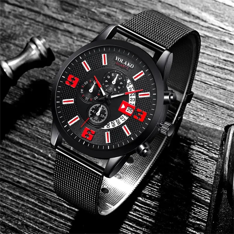 Men’s Fashion Calendar Watch – Where Style Meets Precision - SensorySoft