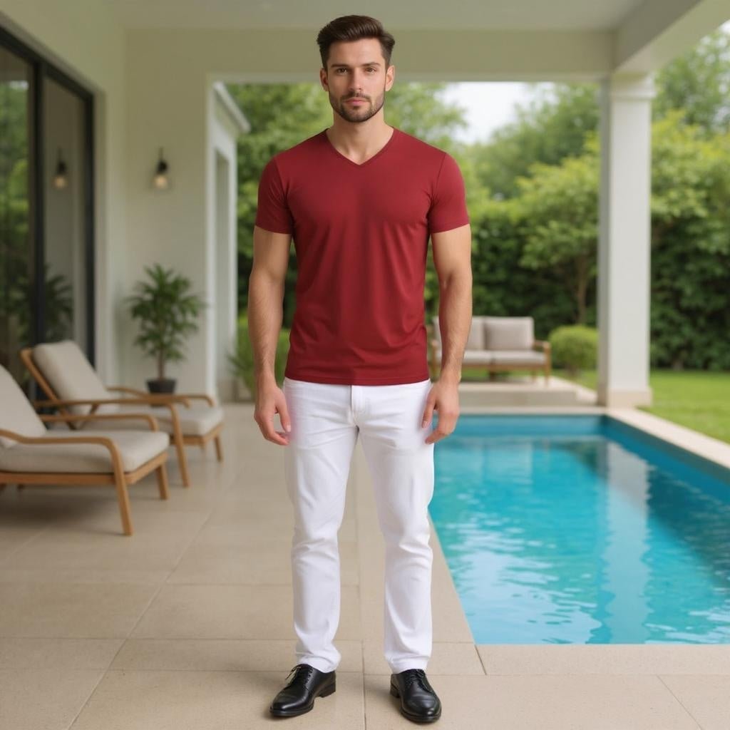 Men's Fashion T-Shirt - Summer Modal Polyester Scene - SensorySoft