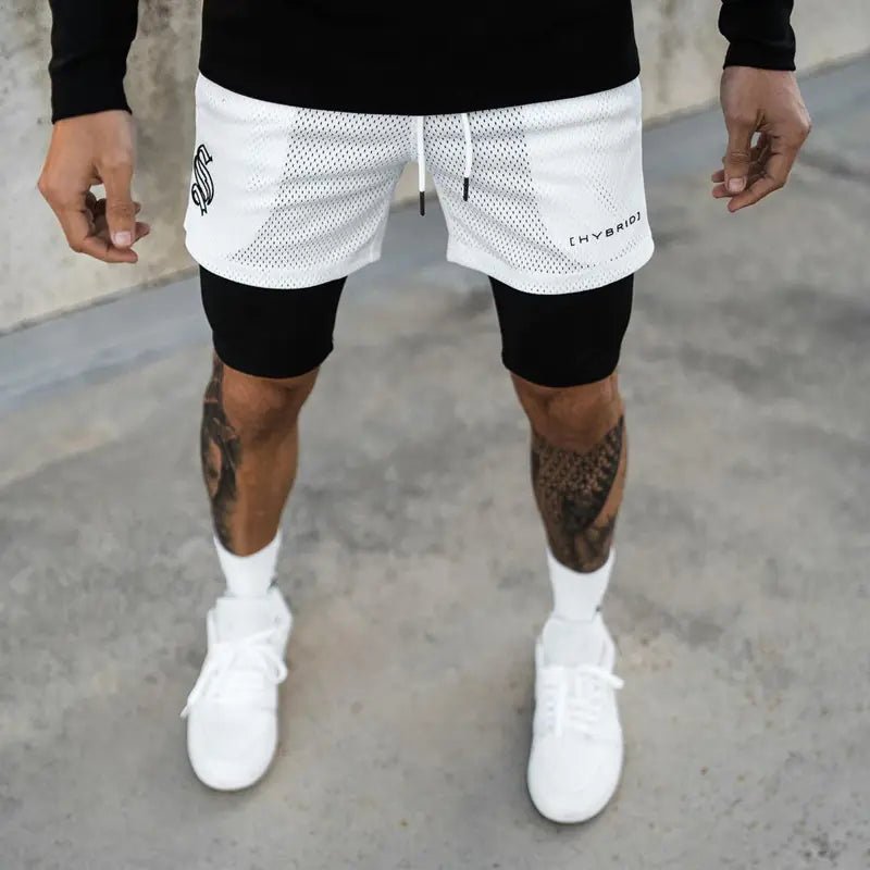 Men's Fitness Sports Double Layer Shorts - SensorySoft