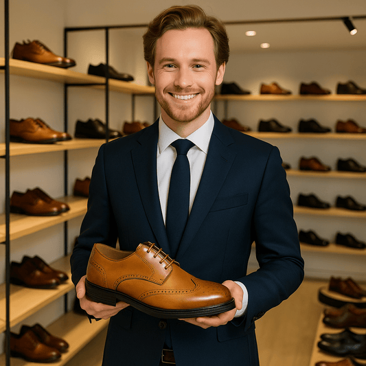 Men's Leather Bullock Shoes - SensorySoft