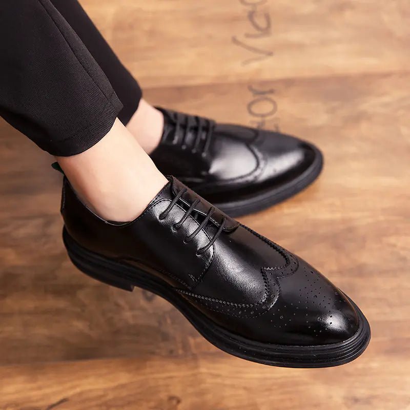 Men's Leather Bullock Shoes - SensorySoft