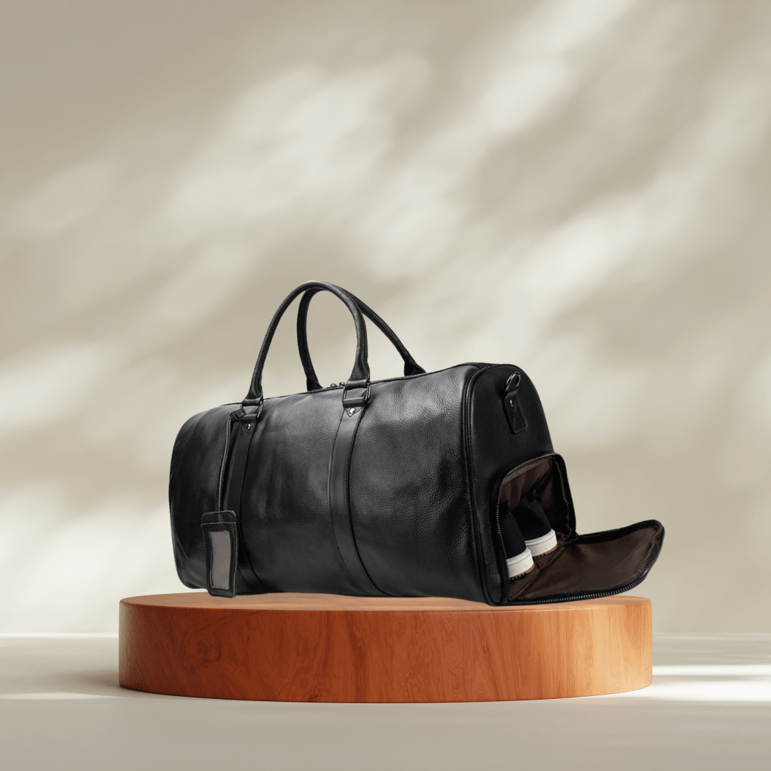 Men's Leather Travel Bag – Effortless Style Meets Practical Travel - SensorySoft
